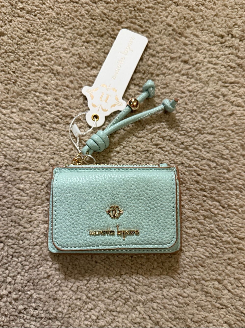 Nanette Lepore Mint Card Case Wallet NWT